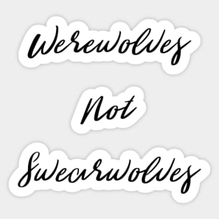 Not Swearwolves Sticker